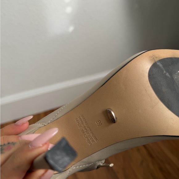 Tony Bianco Halsey Vanilla Nappa Mid-Calf Square Toe Stiletto Boots - Picture 3 of 5